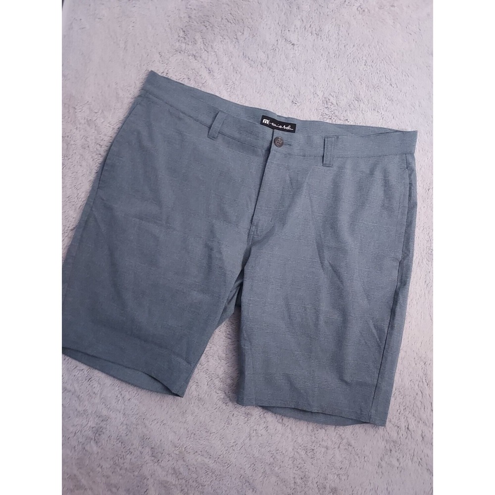 Travis Mathew Shorts Mens 40 Golf Performance Stretch Outdoor Gray Plaid Golf